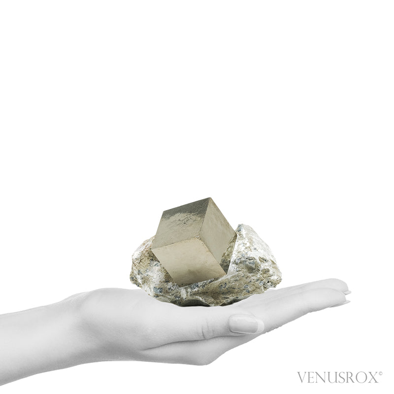 Pyrite Cubes in Matrix from Navajun, La Rioja, Spain | Venusrox