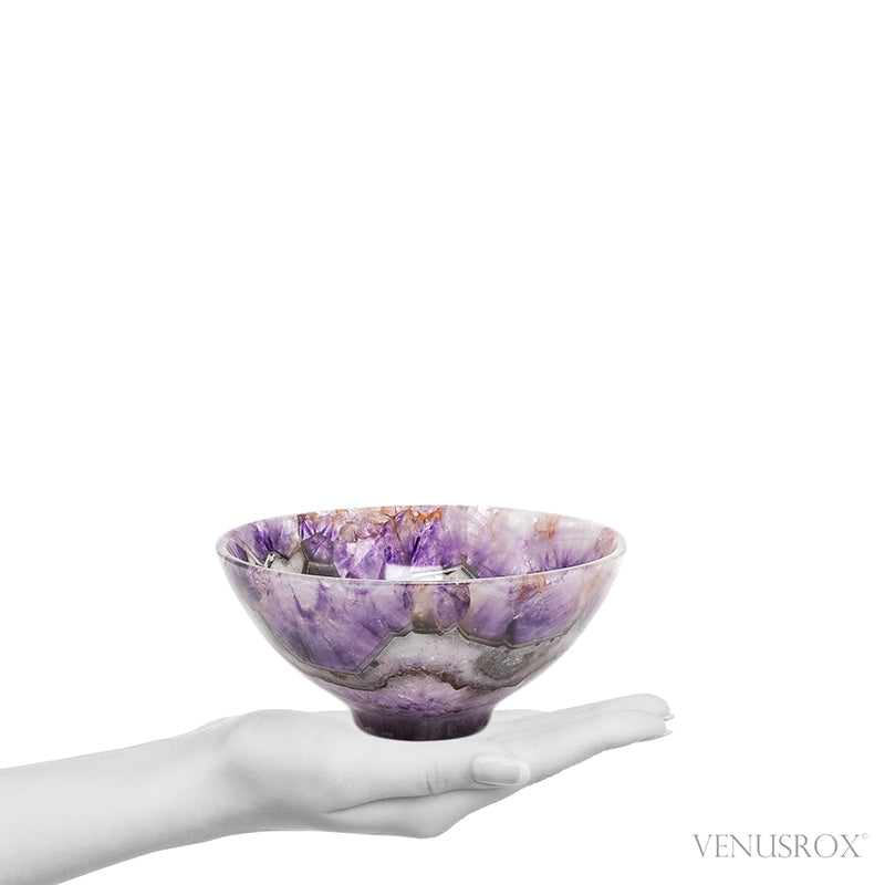 Chevron Amethyst Polished Bowl from India | Venusrox