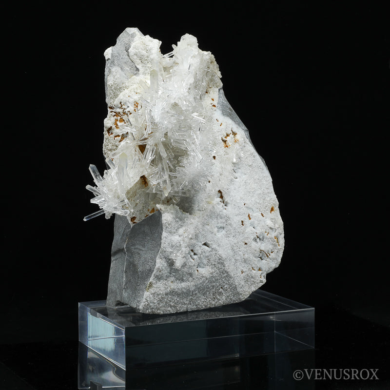 Mango/Blue Smoke Quartz on Matrix Natural Cluster from the Santander Province, Colombia mounted on a bespoke stand | Venusrox