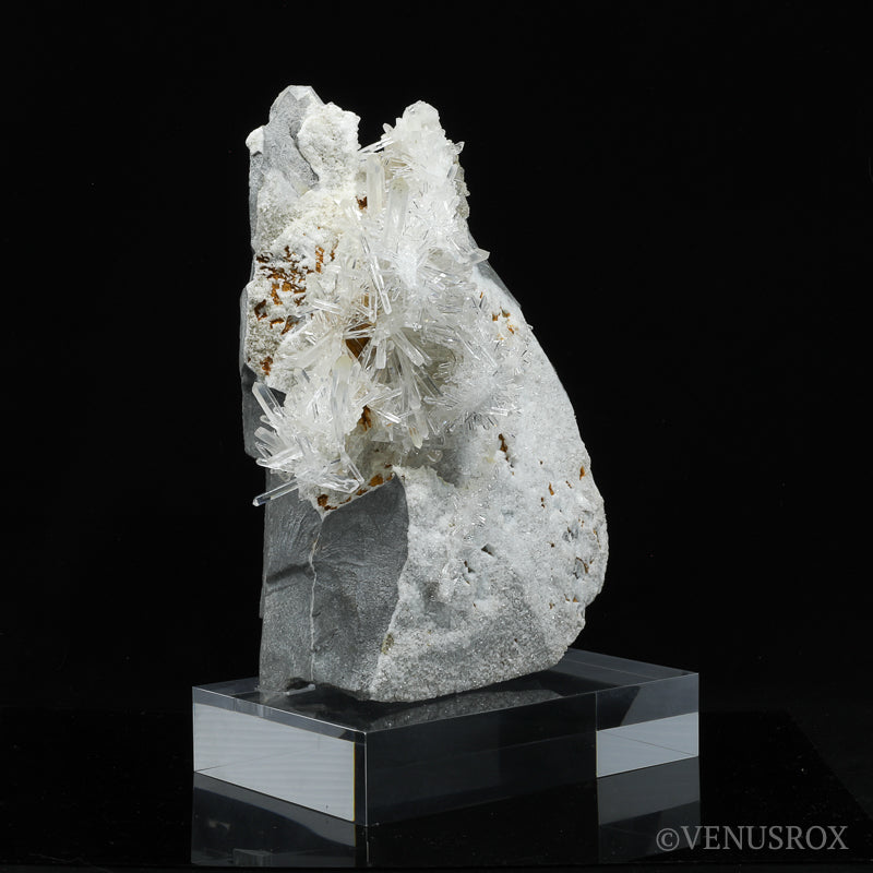 Mango/Blue Smoke Quartz on Matrix Natural Cluster from the Santander Province, Colombia mounted on a bespoke stand | Venusrox