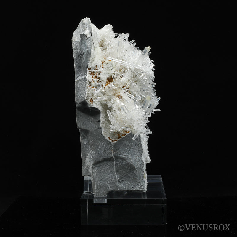Mango/Blue Smoke Quartz on Matrix Natural Cluster from the Santander Province, Colombia mounted on a bespoke stand | Venusrox