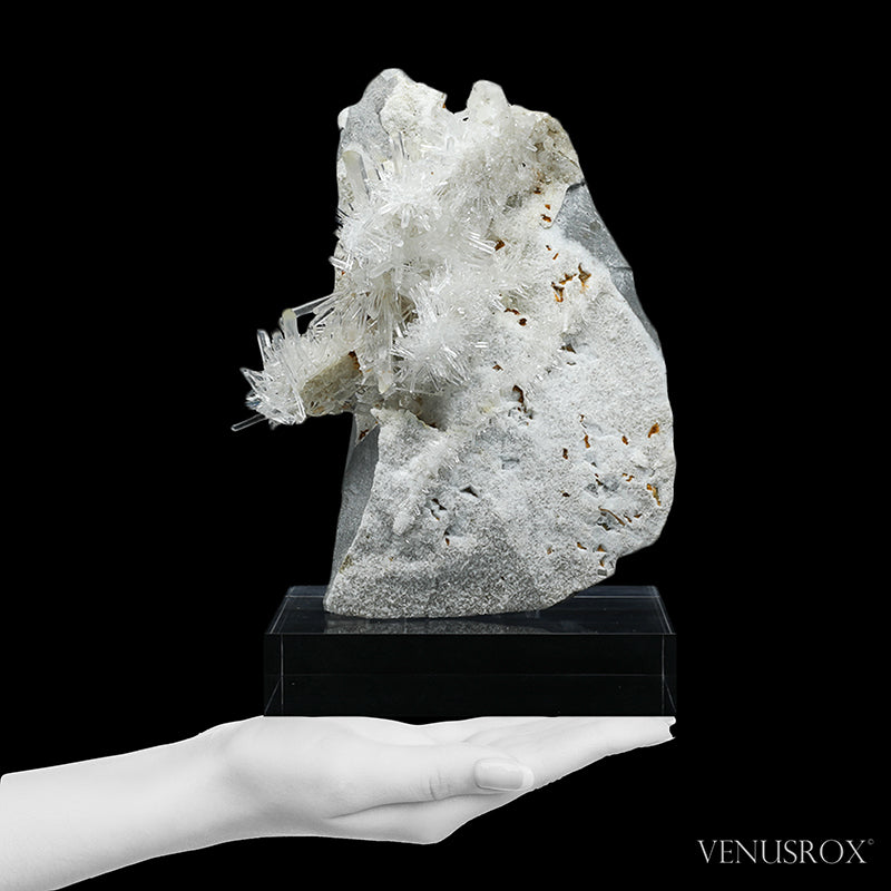 Mango/Blue Smoke Quartz on Matrix Natural Cluster from the Santander Province, Colombia mounted on a bespoke stand | Venusrox