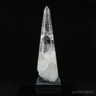 Clear Quartz with Albite & Mica Part Polished/Part Natural Point from Brazil mounted on a bespoke stand | Venusrox