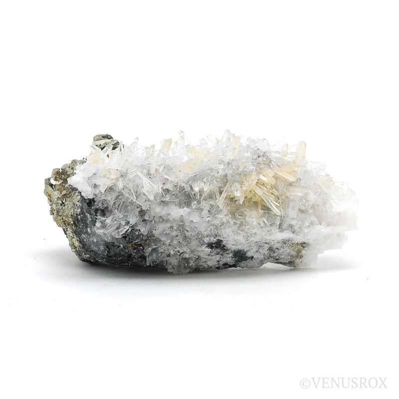 Clear Quartz on Pyrite & Sphalerite Natural Cluster from the Trepča Mining Complex, Trepča Valley, Kosovska Mitrovica, Kosovska Mitrovica District, Kosovo | Venusrox