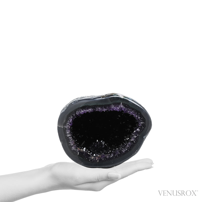 Amethyst with Agate Part Polished/Part Natural Cluster from Uruguay | Venusrox