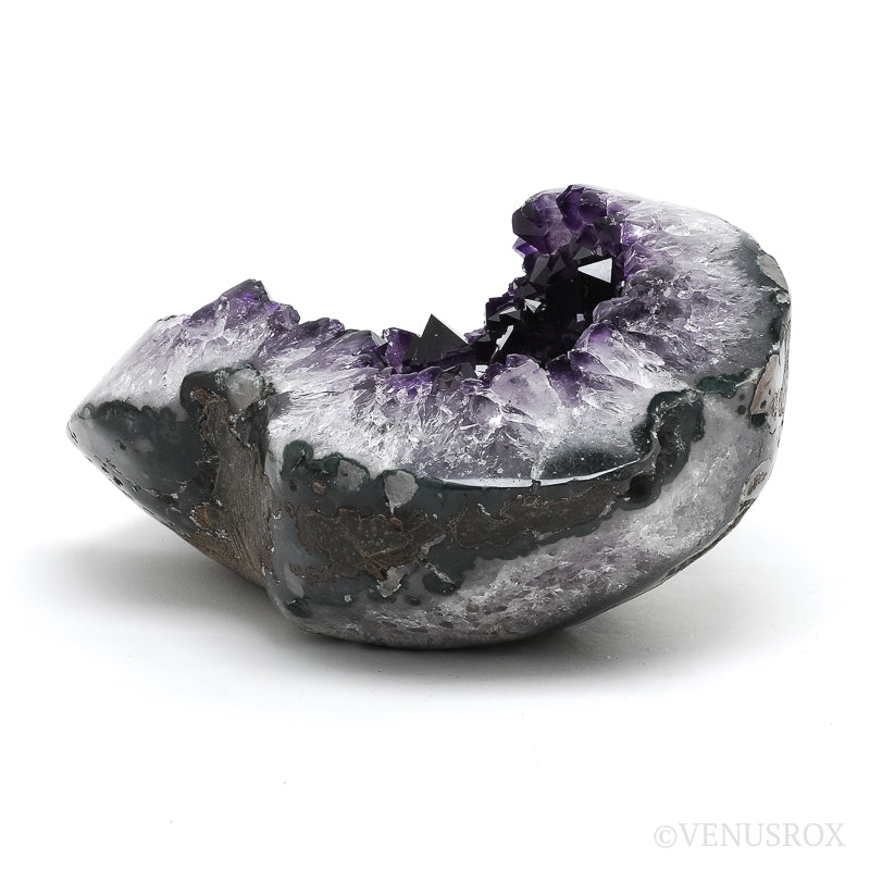 Amethyst with Quartz & Agate Part Polished/Part Natural Cluster from Uruguay | Venusrox