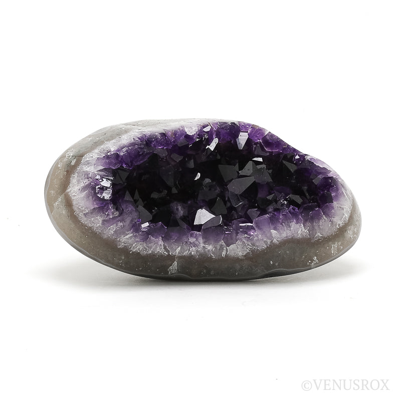 Amethyst with Agate & Matrix Part Polished/Part Natural Cluster from Uruguay | Venusrox