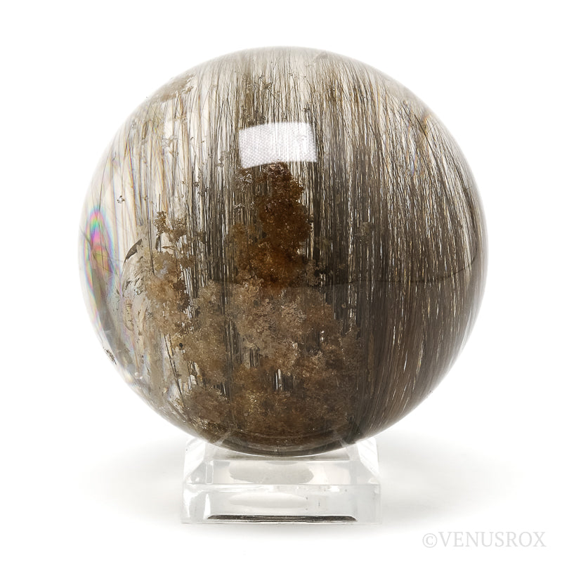 Rutilated Lodalite Quartz Polished Sphere from Brazil | Venusrox