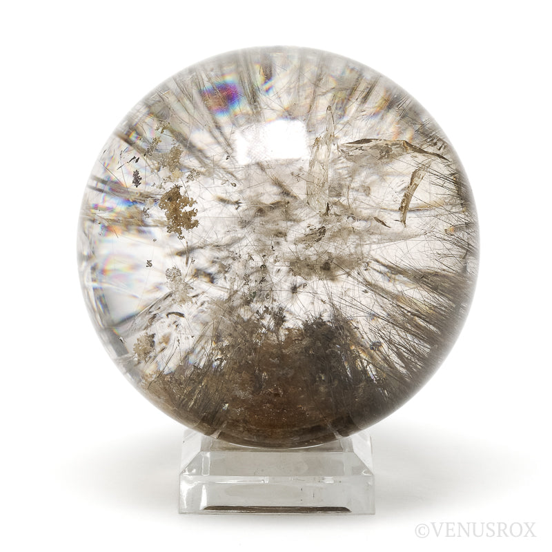 Rutilated Lodalite Quartz Polished Sphere from Brazil | Venusrox