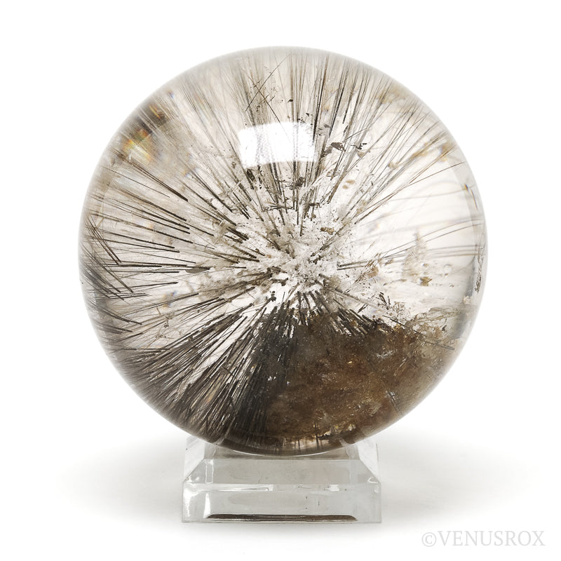 Rutilated Lodalite Quartz Polished Sphere from Brazil | Venusrox
