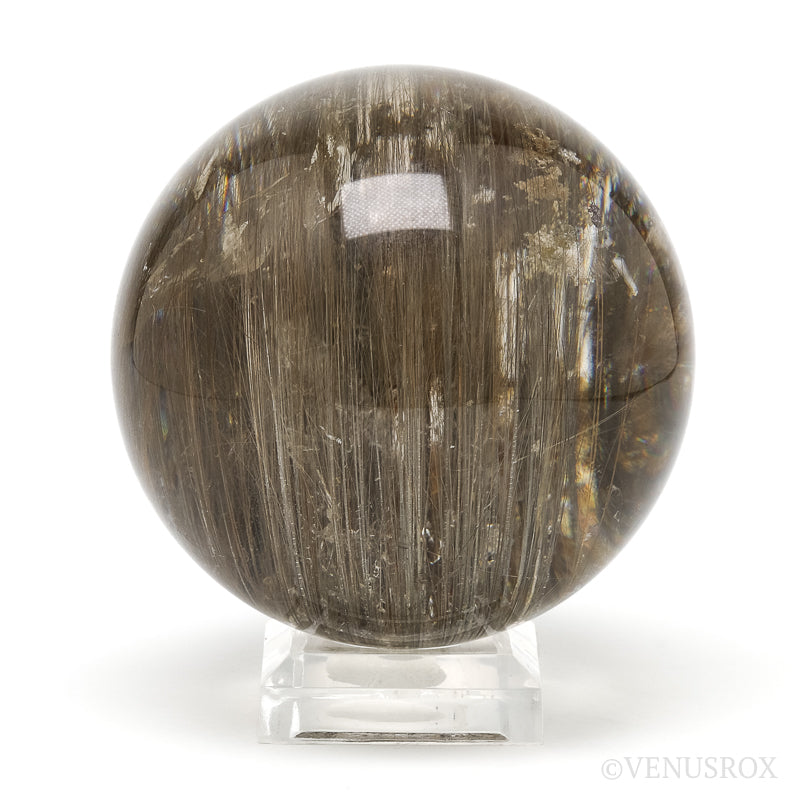 Rutilated Lodalite Quartz Polished Sphere from Brazil | Venusrox