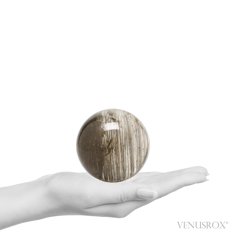 Rutilated Lodalite Quartz Polished Sphere from Brazil | Venusrox