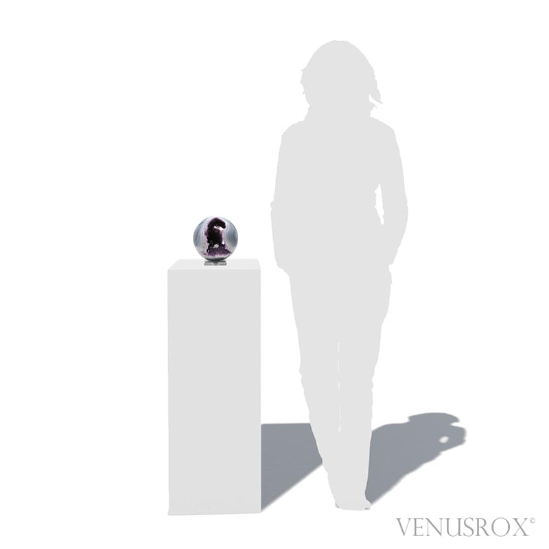Amethyst with Quartz, Agate & Calcite Geode Sphere from Brazil | Venusrox