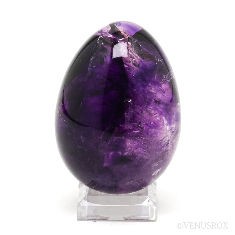Amethyst Phantom Quartz Polished Egg from the Goboboseb Mountains, Namibia | Venusrox
