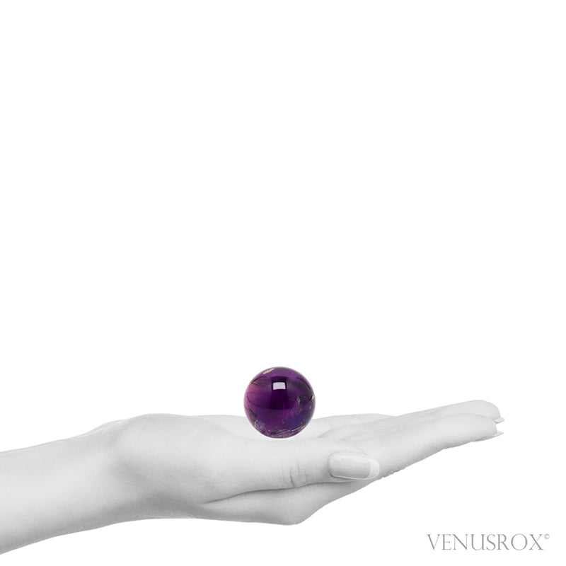 Amethyst Phantom Quartz Polished Sphere from the Goboboseb Mountains, Namibia | Venusrox