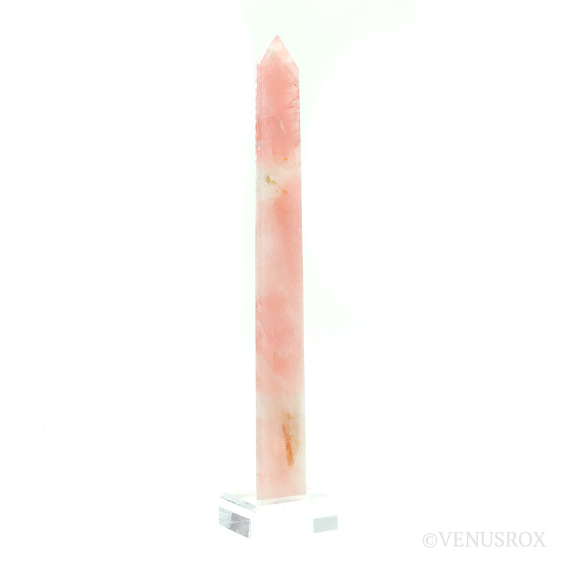 Rose Quartz Polished Point from Brazil mounted on a bespoke stand | Venusrox