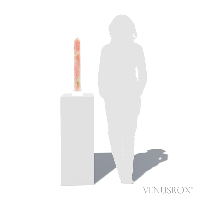 Rose Quartz Polished Point from Brazil mounted on a bespoke stand | Venusrox