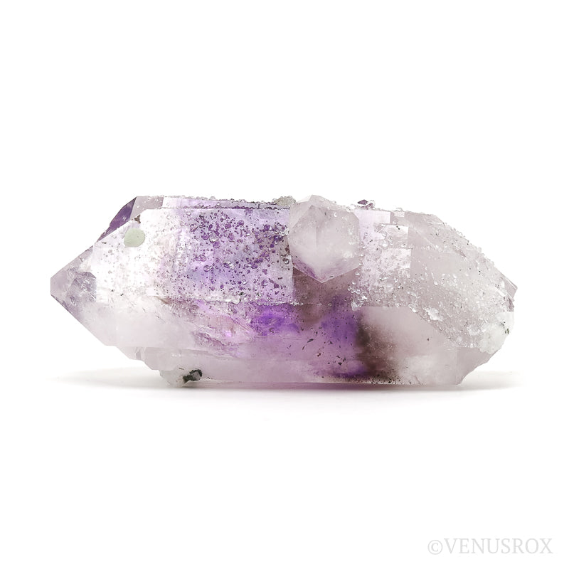 Brandberg Amethyst/Smoky Phantom Quartz with Prehnite Double Terminated Natural Point from the Brandberg Mountains, Namibia | Venusrox