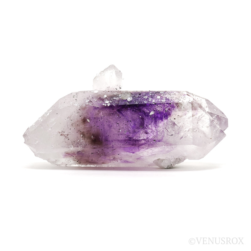 Brandberg Amethyst/Smoky Phantom Quartz with Prehnite Double Terminated Natural Point from the Brandberg Mountains, Namibia | Venusrox