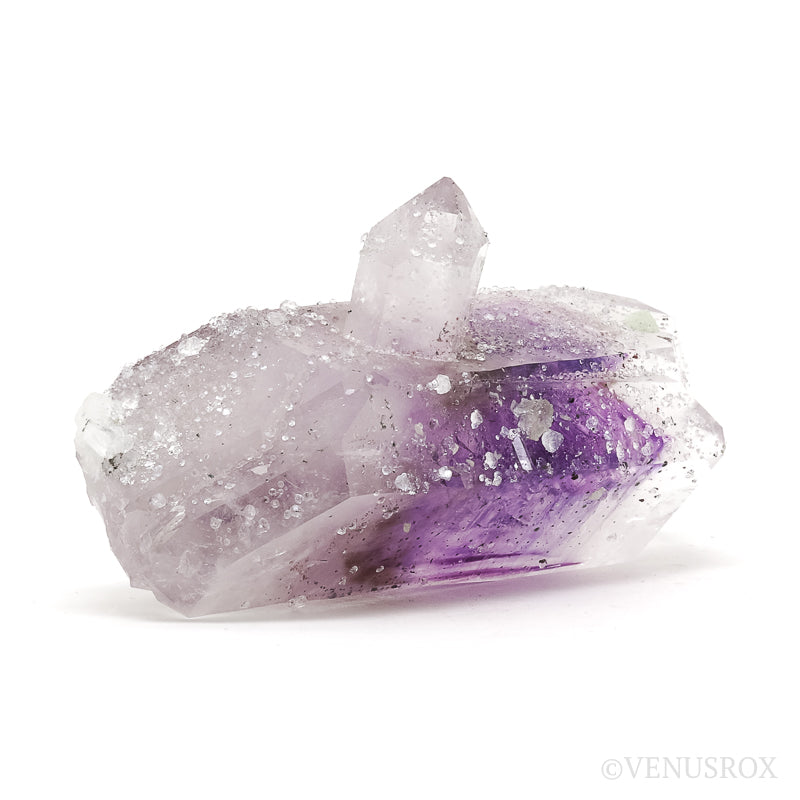 Brandberg Amethyst/Smoky Phantom Quartz with Prehnite Double Terminated Natural Point from the Brandberg Mountains, Namibia | Venusrox