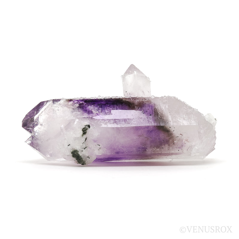 Brandberg Amethyst/Smoky Phantom Quartz with Prehnite Double Terminated Natural Point from the Brandberg Mountains, Namibia | Venusrox