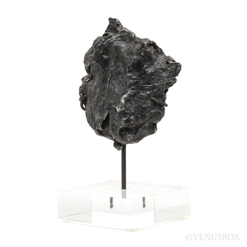 Sikhote-Alin Meteorite Shrapnel Fragment from the Sikhote-Alin Mountains, Russia mounted on a bespoke stand | Venusrox