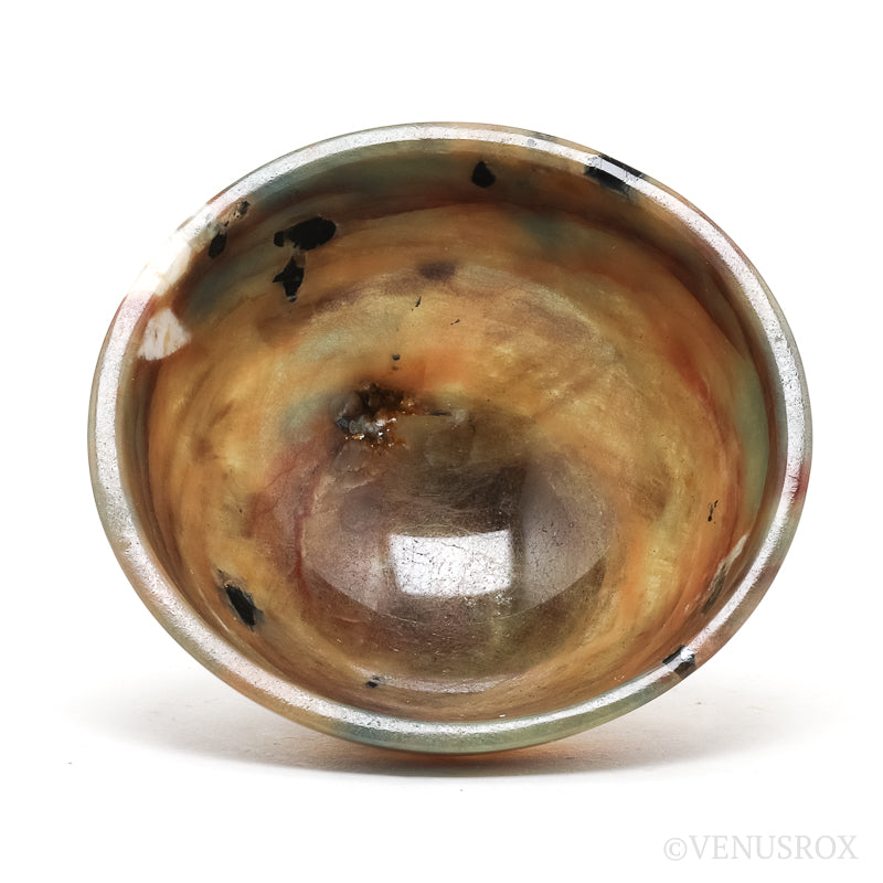 Yellow/Blue Sapphire with Black Tourmaline Polished Bowl from India | Venusrox