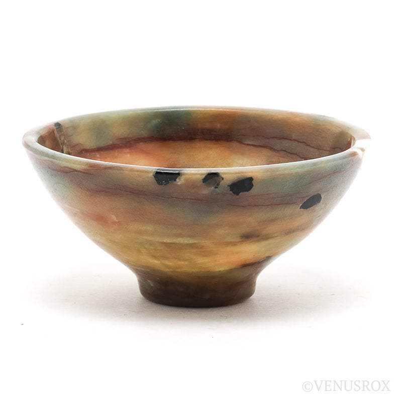 Yellow/Blue Sapphire with Black Tourmaline Polished Bowl from India | Venusrox