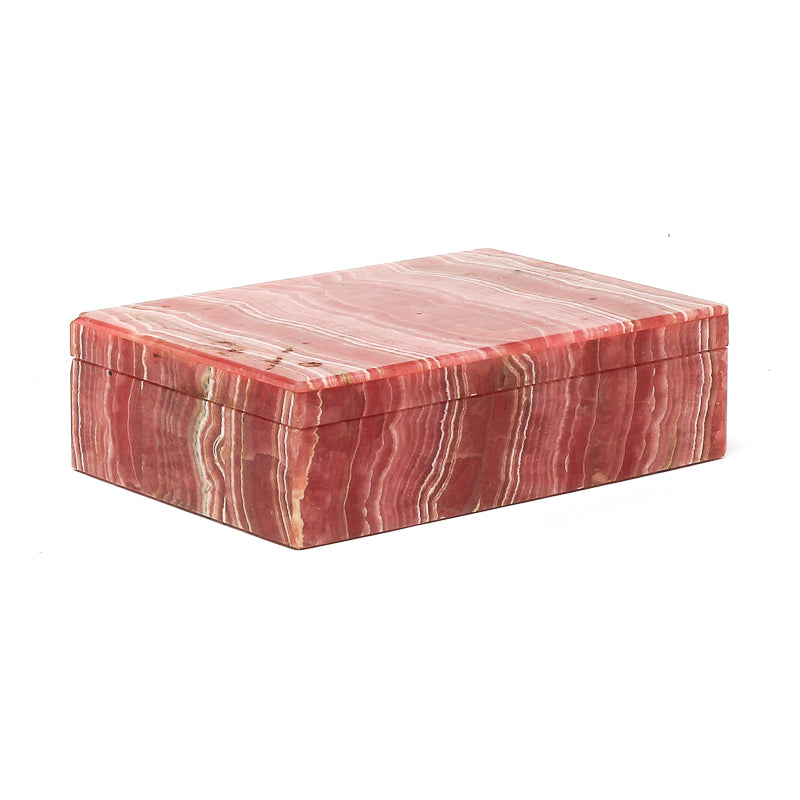 Rhodochrosite lined with Clear Quartz Box from Argentina | Venusrox