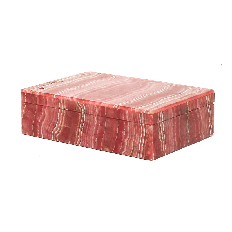 Rhodochrosite lined with Clear Quartz Box from Argentina | Venusrox