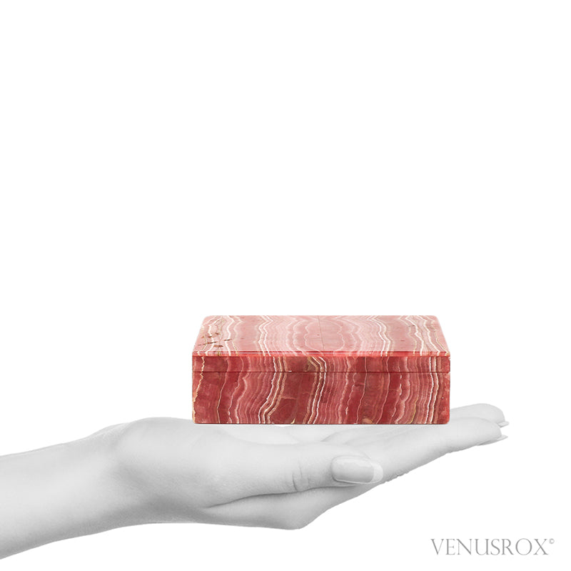 Rhodochrosite lined with Clear Quartz Box from Argentina | Venusrox
