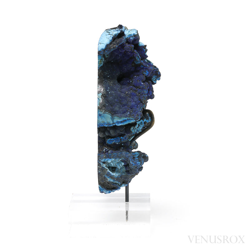 Azurite & Shattuckite Part Polished/Part Natural Crystal from Russia | Venusrox