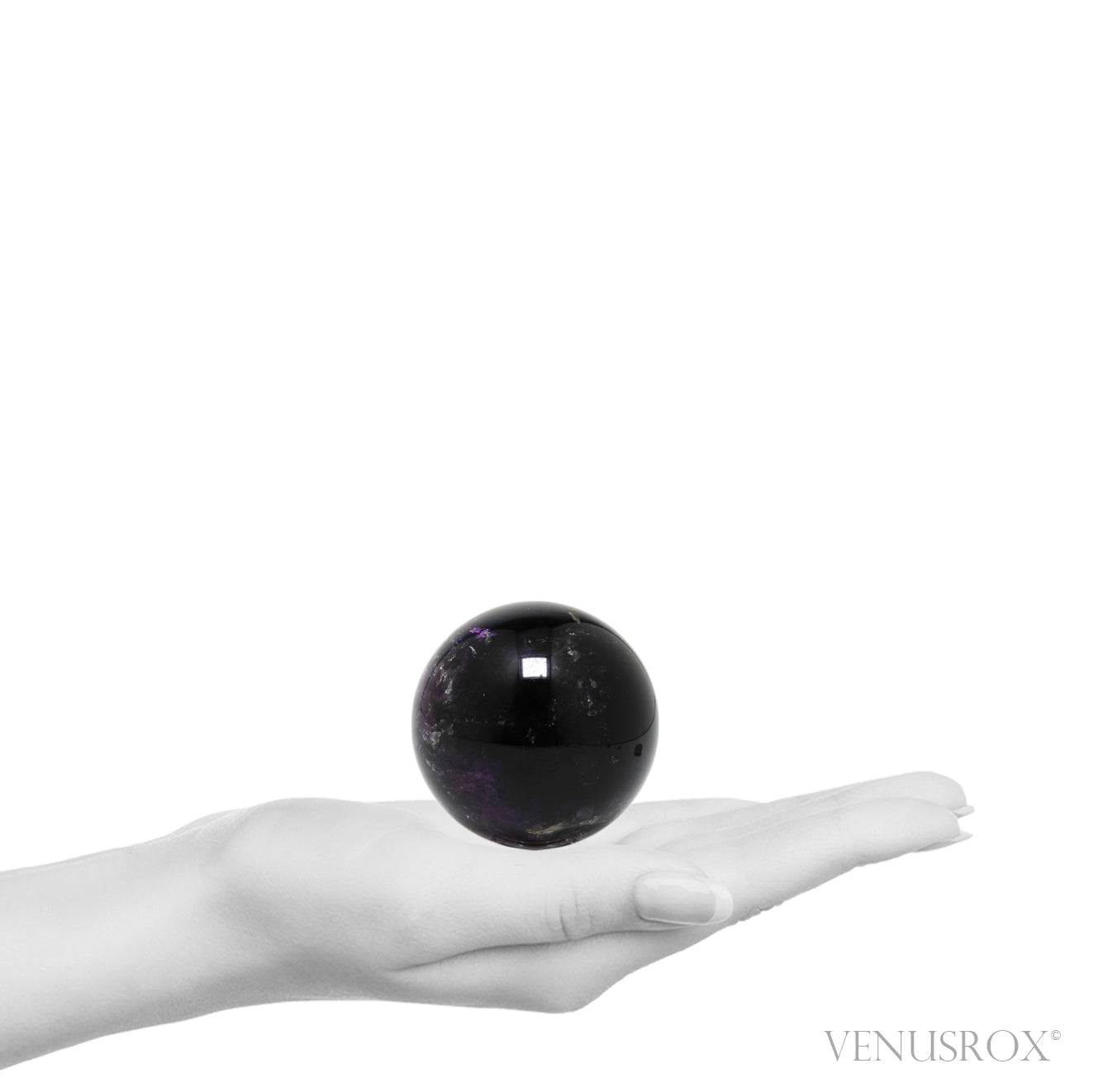Amethyst Phantom Quartz Polished Sphere from the Goboboseb Mountains, Namibia | Venusrox