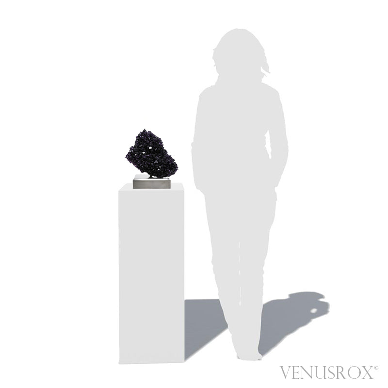 Amethyst Natural Cluster from Uruguay mounted on a bespoke stand | Venusrox