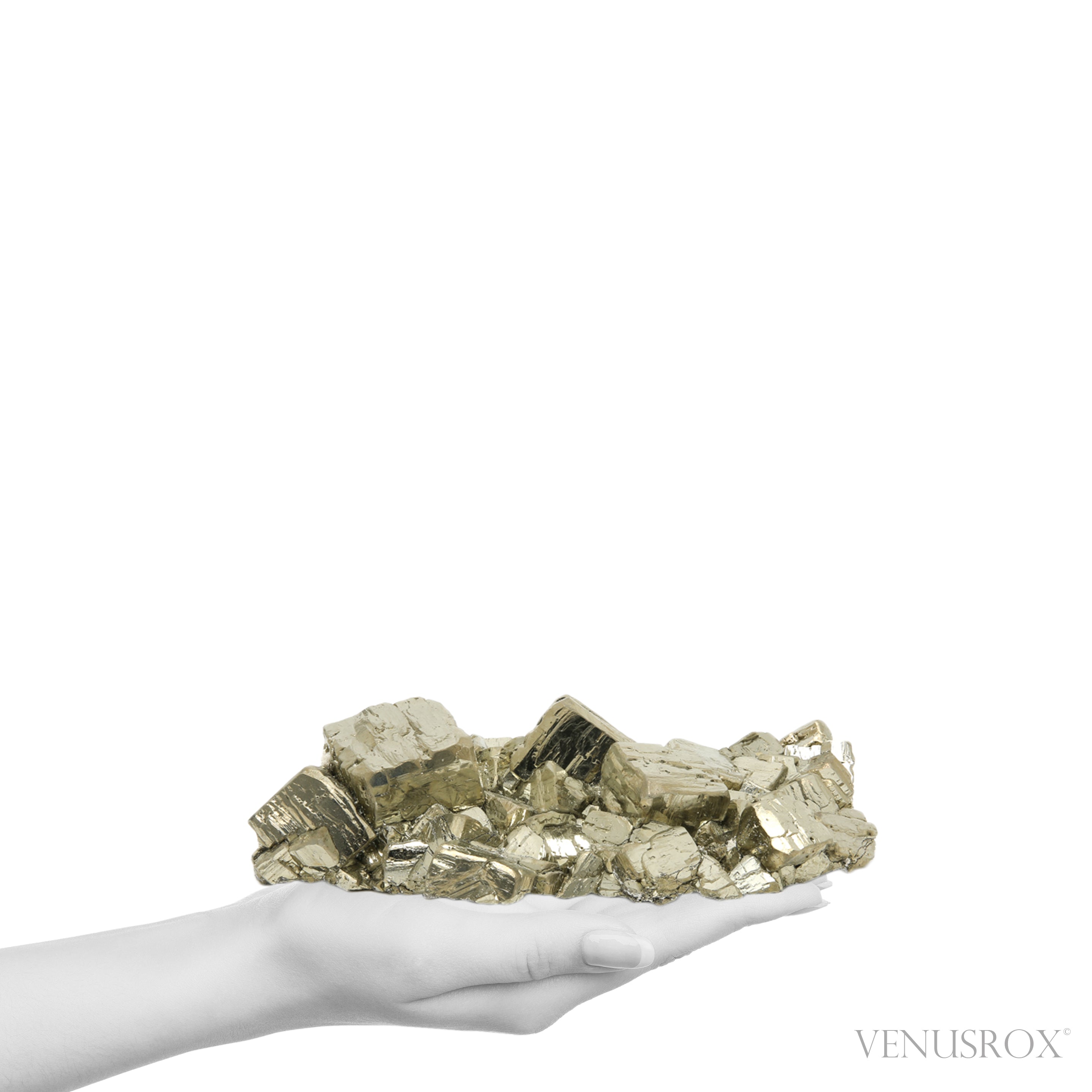 Pyrite Natural Cluster from the Huanzala Mine, Huallanca District, Huanuco Department, Peru | Venusrox