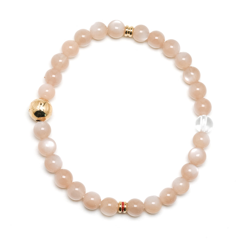 Peach Moonstone Bracelet from India | Venusrox