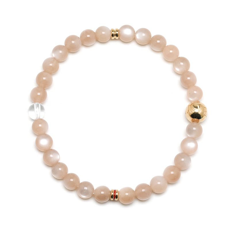 Peach Moonstone Bracelet from India | Venusrox
