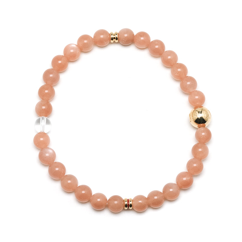 Peach Moonstone Bracelet from India | Venusrox