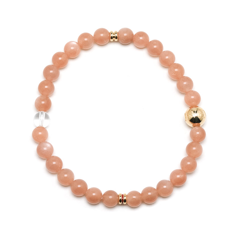 Peach Moonstone Bracelet from India | Venusrox