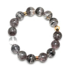 Clear Quartz with Amethyst Phantoms, Hematite and Goethite Bracelet from Brazil | Venusrox