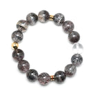 Clear Quartz with Amethyst Phantoms, Hematite and Goethite Bracelet from Brazil | Venusrox