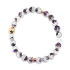 Clear Quartz with Amethyst Phantoms, Hematite and Goethite Bracelet from Brazil | Venusrox