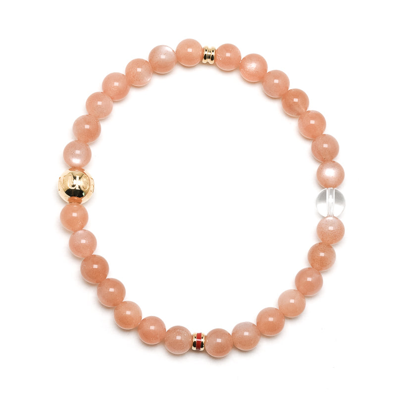 Peach Moonstone Bracelet from India | Venusrox