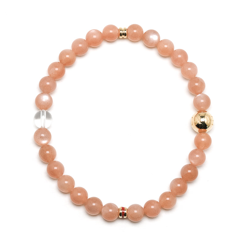 Peach Moonstone Bracelet from India | Venusrox