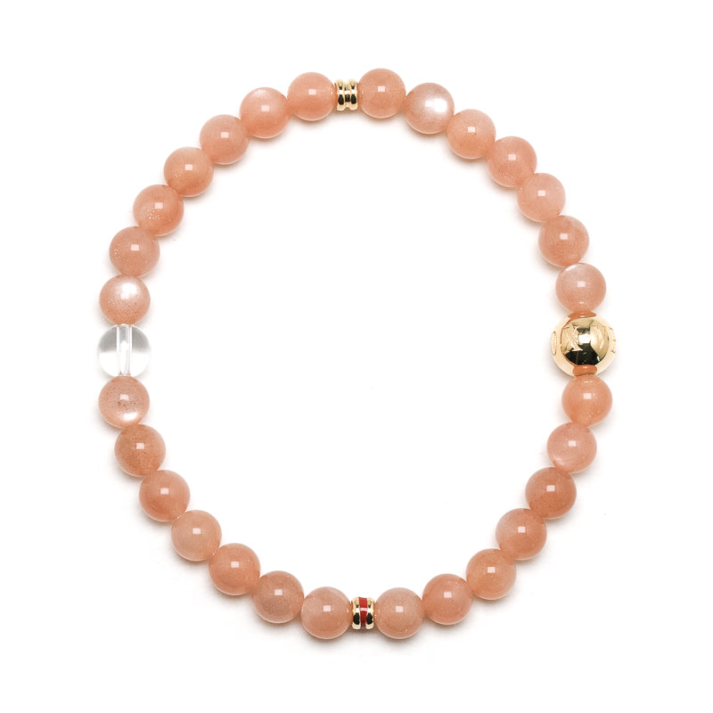 Peach Moonstone Bracelet from India | Venusrox