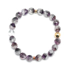 Clear Quartz with Amethyst Phantoms, Hematite and Goethite Bracelet from Brazil | Venusrox