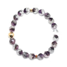 Clear Quartz with Amethyst Phantoms, Hematite and Goethite Bracelet from Brazil | Venusrox