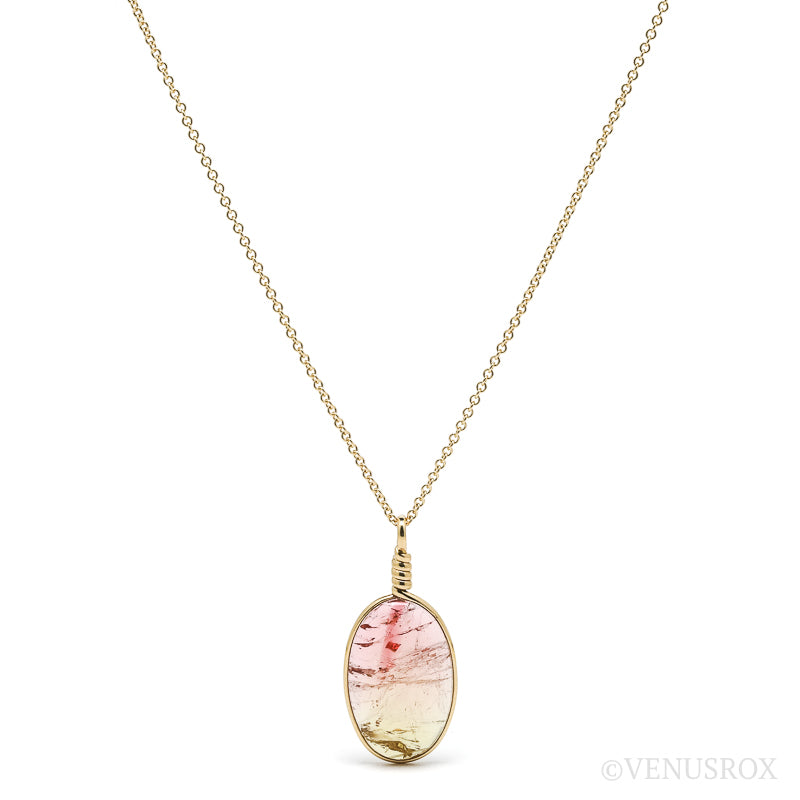 Pink/Yellow Tourmaline Pendant from Russia | Venusrox