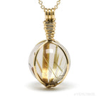 Golden Rutilated Quartz Pendant from Novo Horizonte, Bahia, Brazil | Venusrox