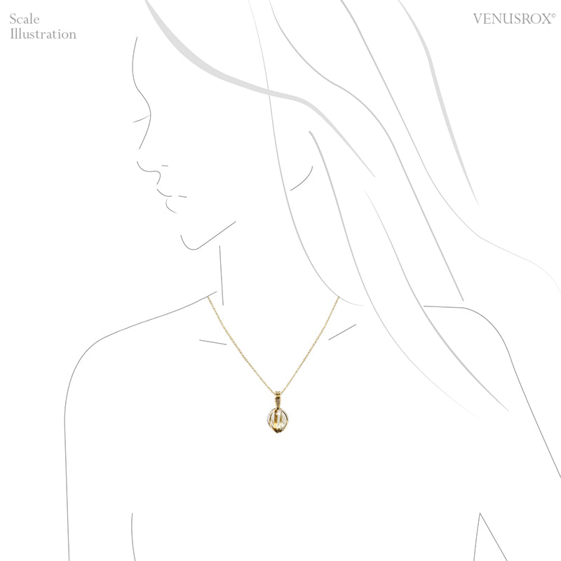 Golden Rutilated Quartz Pendant from Novo Horizonte, Bahia, Brazil | Venusrox